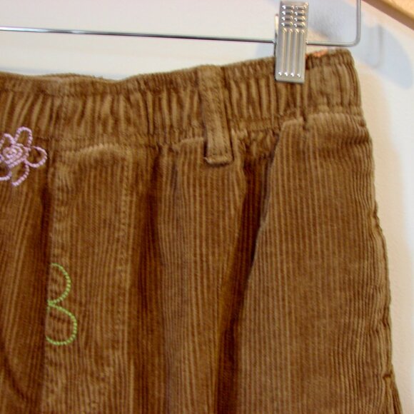 Urban Outfitters Brown Corduroy Beach Pant Floral Embroidered Ankle Crop Small - Picture 7 of 15
